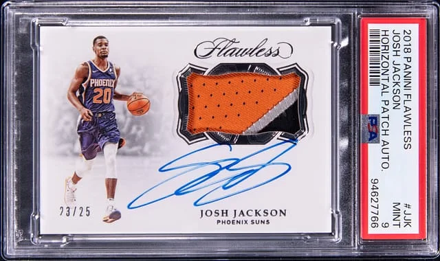 2018-19 Panini Flawless Josh Jackson Horiztonal Patch Autograph #HP-JJk card image