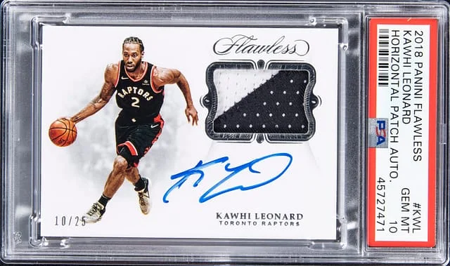 2018-19 Panini Flawless Kawhi Leonard Horizontal Patch Autograph #SP-KWL card image