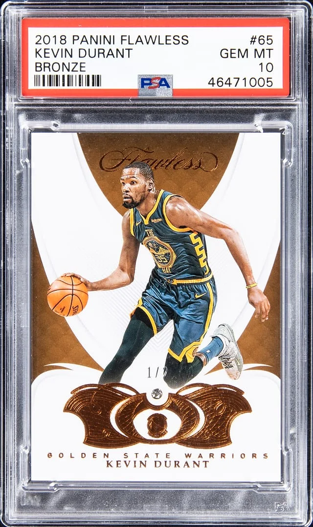 2018-19 Panini Flawless Kevin Durant Bronze Diamond #65 card image