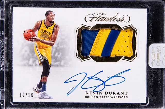 2018-19 Panini Flawless Kevin Durant Horizontal Patch Autograph Silver #HP-KDR card image