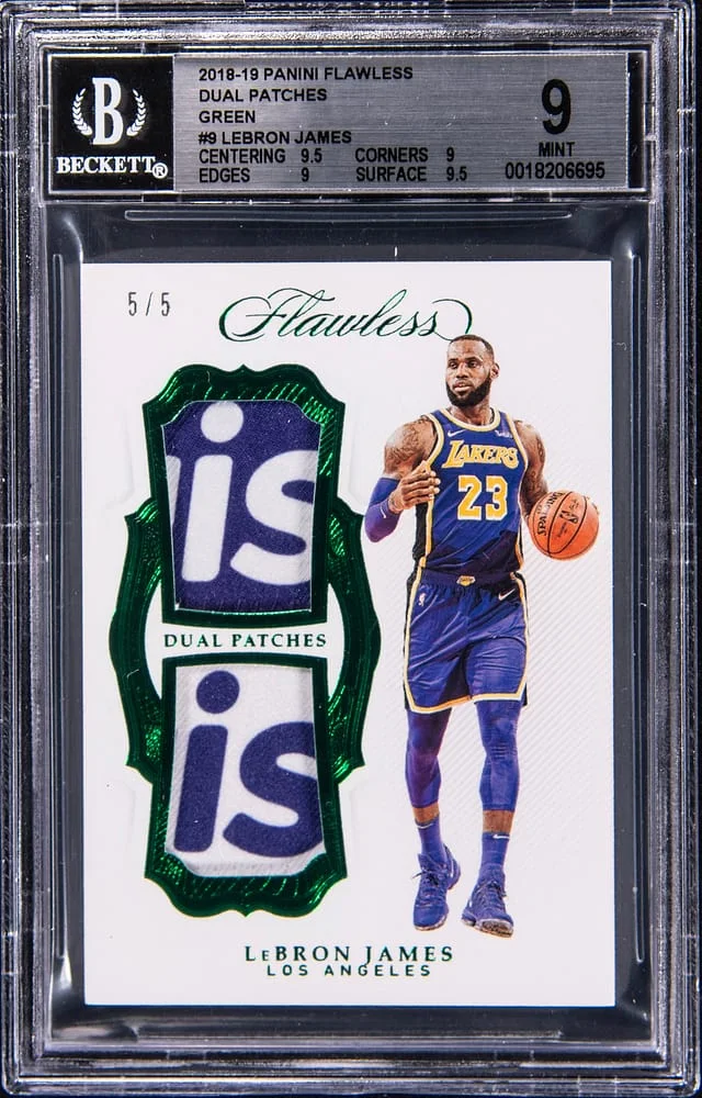 2018-19 Panini Flawless LeBron James Dual Patches #DP-LBJ card image