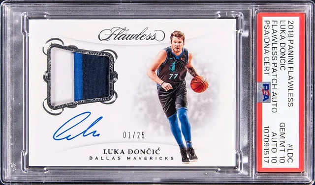 2018-19 Panini Flawless Luka Doncic Patch Autographs #PA-LDC card image