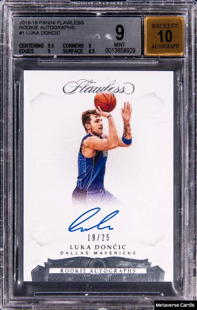2018-19 Panini Flawless Luka Doncic Autograph #RA-LDC card image