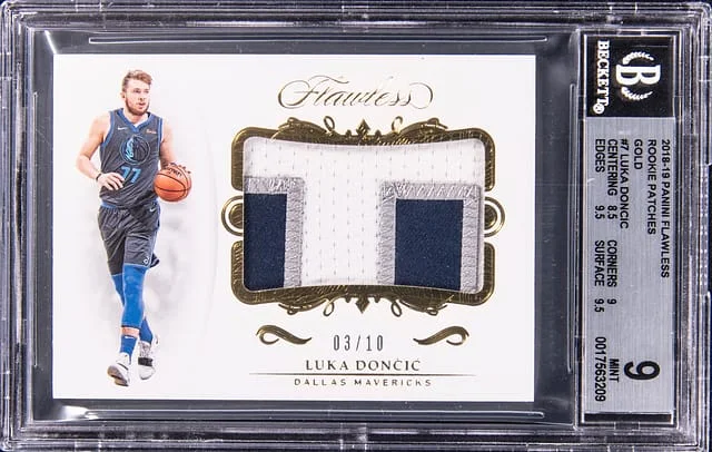 2018-19 Panini Flawless Luka Doncic Patches Gold #RP-LDC card image