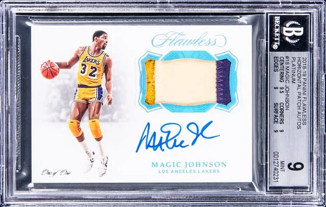 2018-19 Panini Flawless Magic Johnson Platinum #18 card image