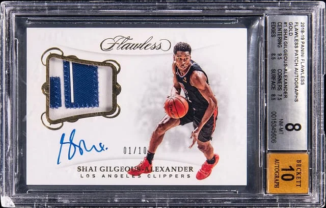 2018-19 Panini Flawless Patch Autographs Gold #PA #no-number card image
