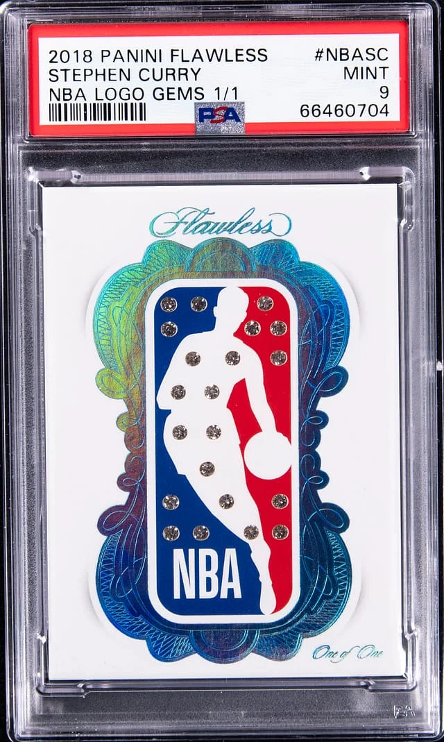 2018-19 Panini Flawless Stephen Curry NBA Logo Gems #NBA-SC card image