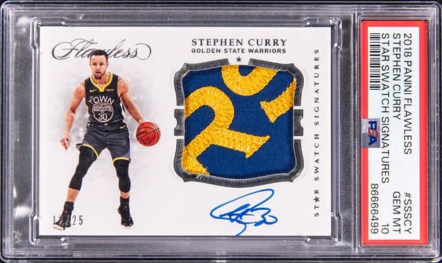 2018-19 Panini Flawless Stephen Curry Star Swatch Signatures #SS-SCY card image