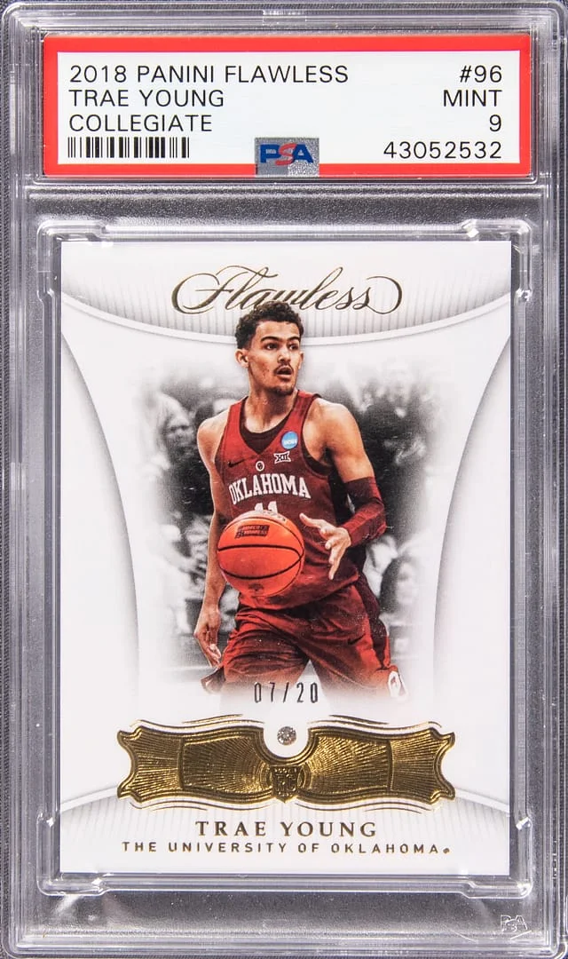 2018-19 Panini Flawless Trae Young Diamond Collegiate #96 card image