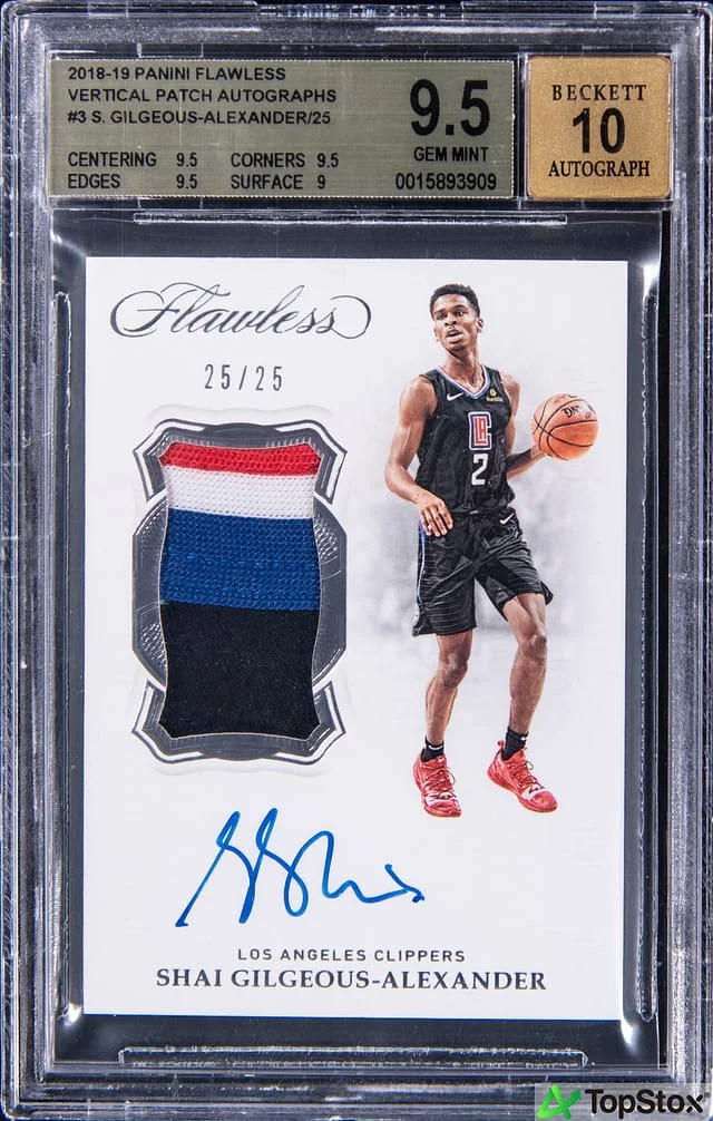 2018-19 Panini Flawless Vertical Patch Autographs #VP #no-number card image