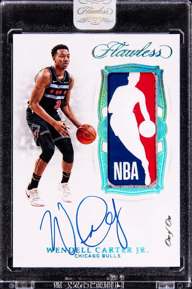 2018-19 Panini Flawless Wendell Carter Jr. Logoman Autographs #LA-WCJ card image
