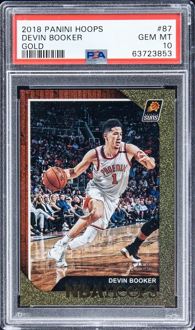 2018-19 Panini Hoops Devin Booker Gold #87 card image