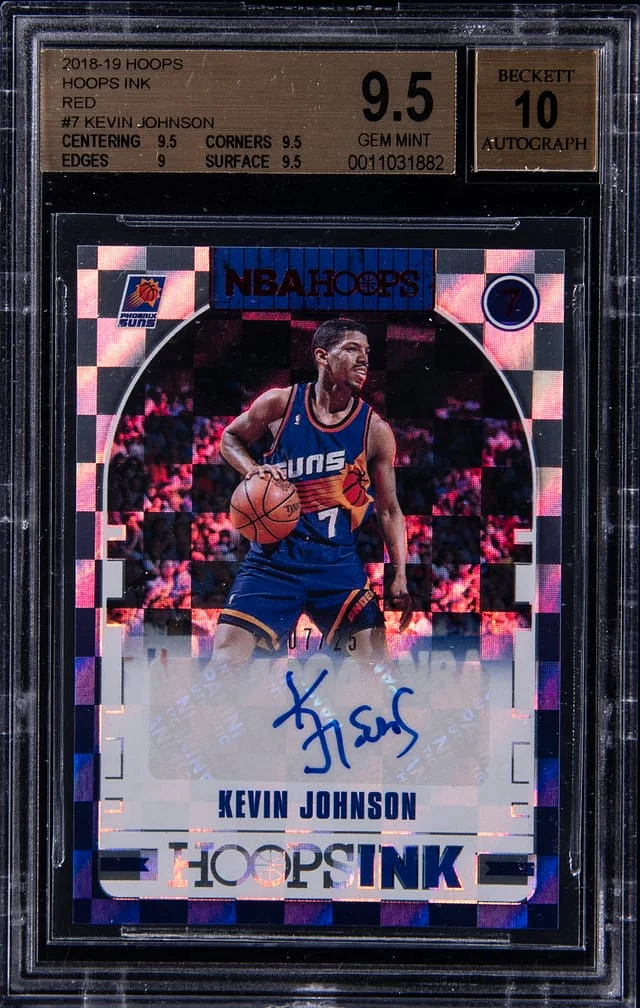 2018-19 Panini Hoops Kevin Johnson Ink Red #HI-KJN card image