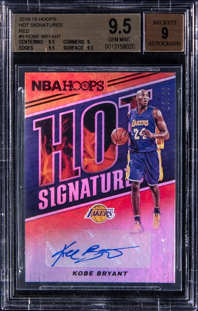 2018-19 Panini Hoops Kobe Bryant Hot Signatures Red #HS-KBR card image