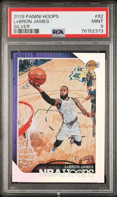 2018-19 Panini Hoops LeBron James Silver #82 card image