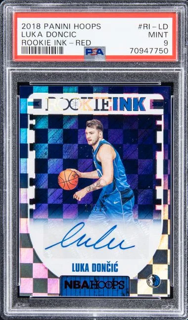 2018-19 Panini Hoops Luka Doncic Ink Red #RI-LD card image