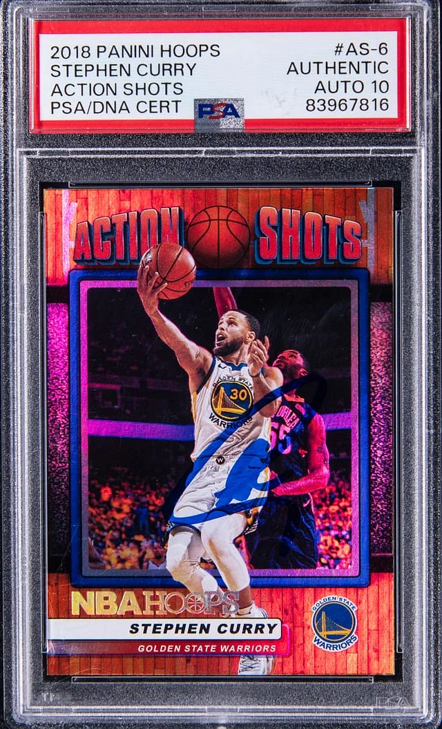 2018-19 Panini Hoops Stephen Curry Action Shots #AS-6 card image