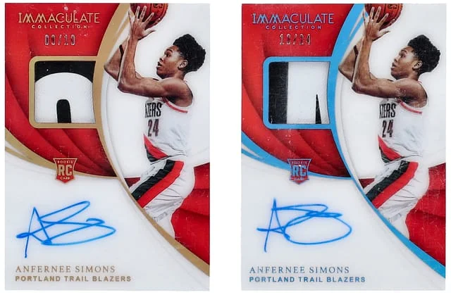 2018-19 Panini Immaculate Anfernee Simons #no-number card image