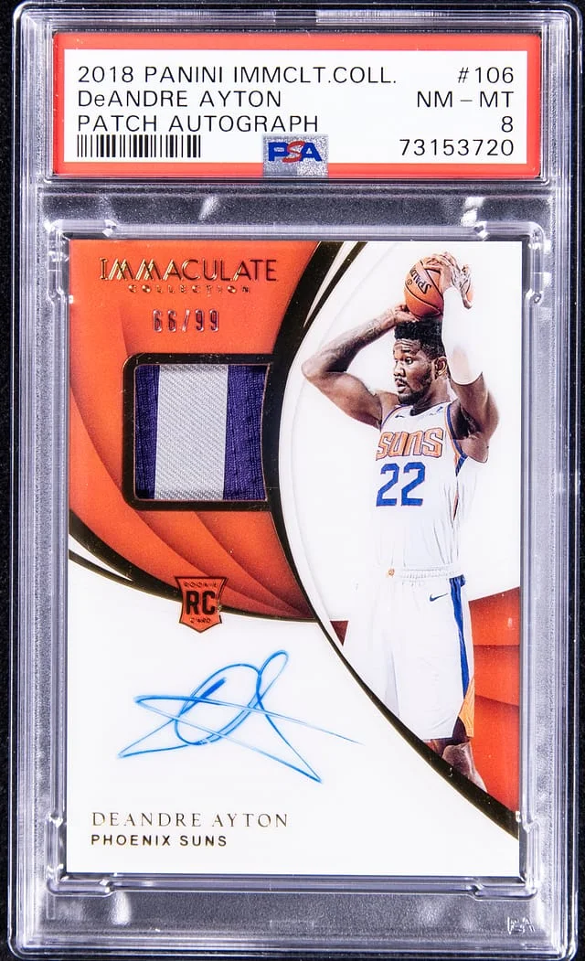 2018-19 Panini Immaculate Collection DeAndre Ayton Patch Autograph #106 card image