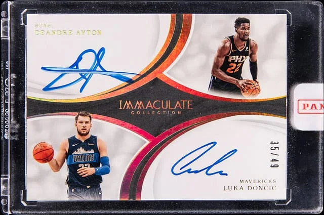2018-19 Panini Immaculate Collection Deandre Ayton/Luka Doncic Dual Autographs #DA-DL2 card image