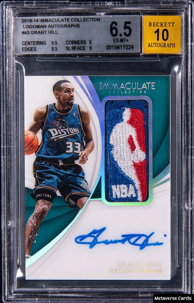 2018-19 Panini Immaculate Collection Grant Hill Logoman Autograph #LA-GH card image