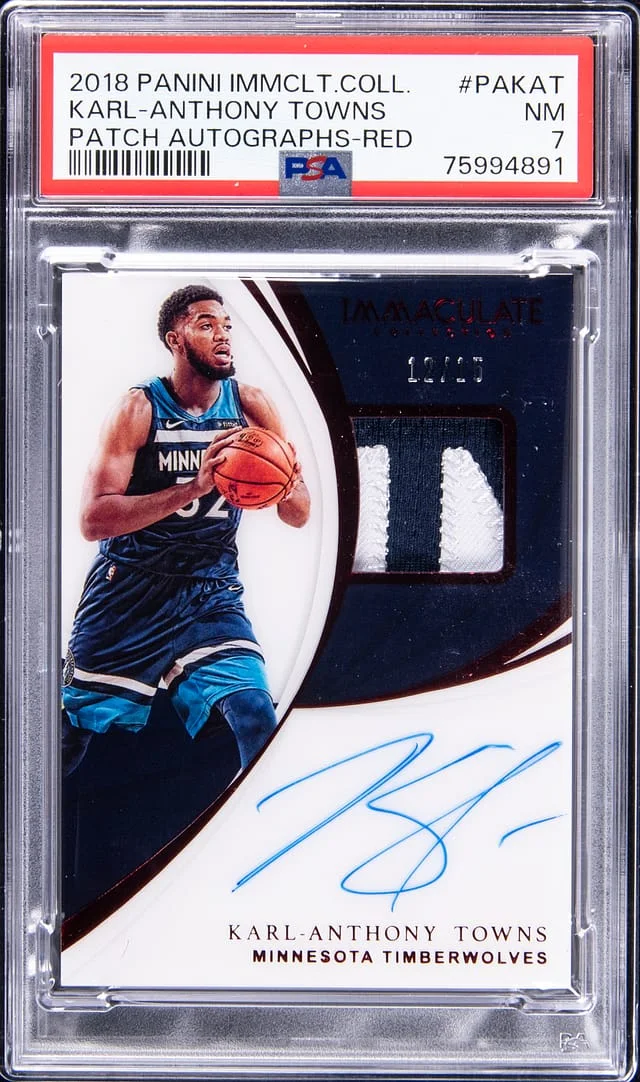 2018-19 Panini Immaculate Collection Karl-Anthony Towns #PA-KAT card image