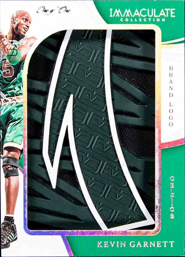 2018-19 Panini Immaculate Collection Kevin Garnett Shoe Piece Brand Logo #SP-KGN card image