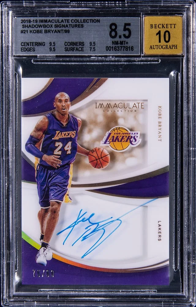 2018-19 Panini Immaculate Collection Kobe Bryant Shadowbox Signatures #SS-KBR card image