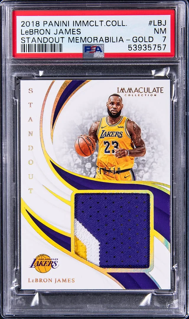 2018-19 Panini Immaculate Collection LeBron James Standout Memorabilia #SM-LBJ card image