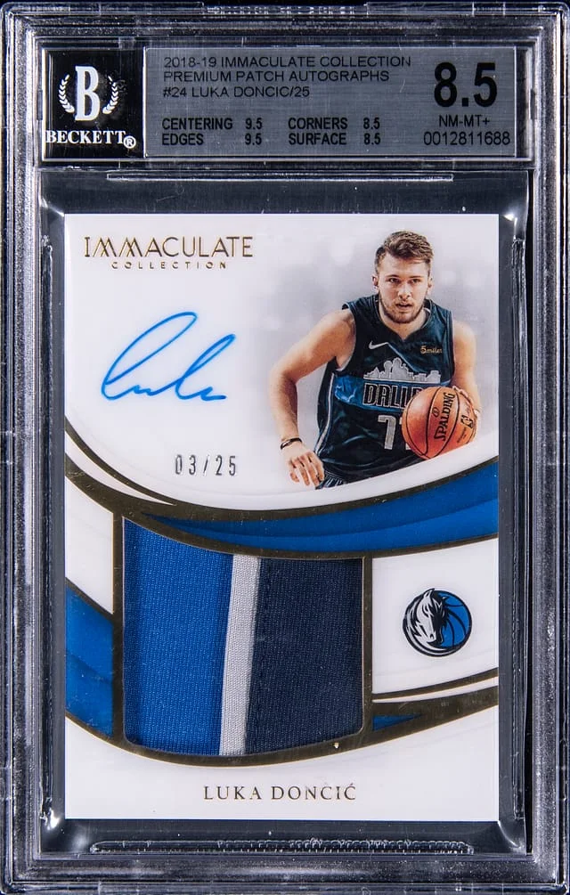 2018-19 Panini Immaculate Collection Luka Doncic Premium Patch Autographs #PP-LDC card image