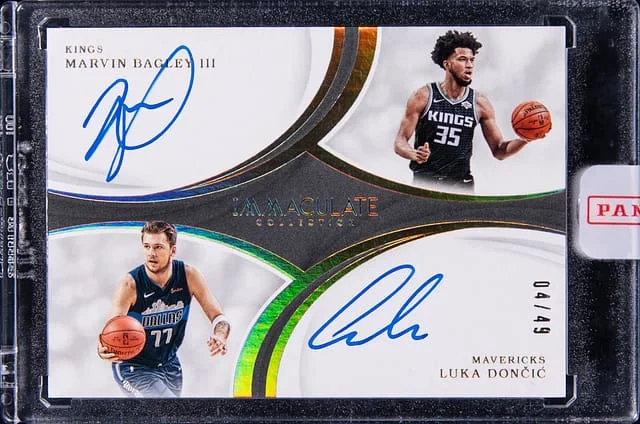 2018-19 Panini Immaculate Collection Luka Doncic/Marvin Bagley III Dual Autographs #DA-ML card image