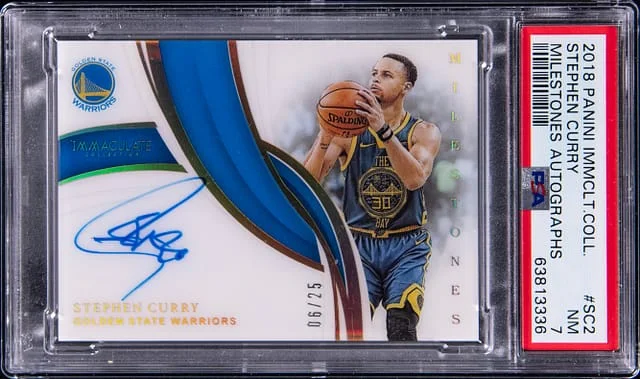 2018-19 Panini Immaculate Collection Stephen Curry Milestones Autographs #IML-SC2 card image