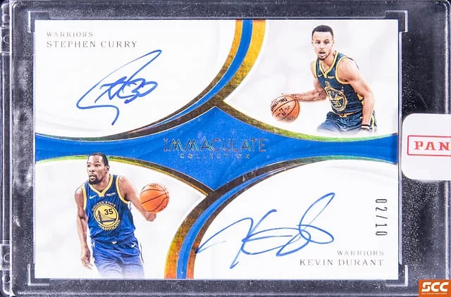 2018-19 Panini Immaculate Collection Stephen Curry/Kevin Durant Dual Autographs #DA-SK card image