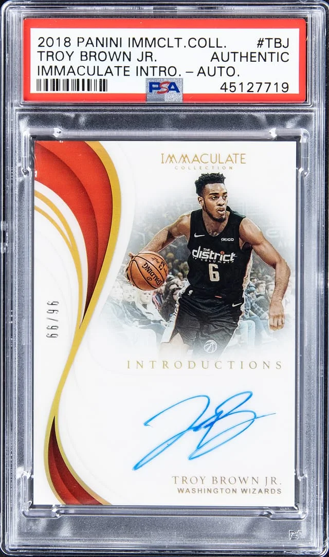 2018-19 Panini Immaculate Collection Troy Brown Jr. Introductions #TBJ card image