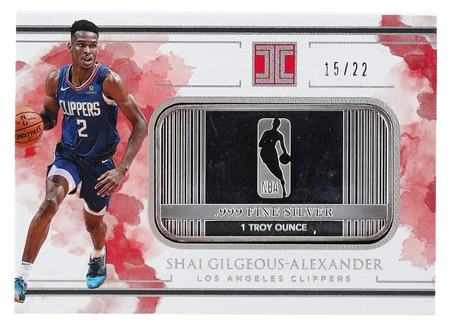 2018-19 Panini Impeccable Basketball Shai Gilgeous-Alexander Silver Bar #8 card image