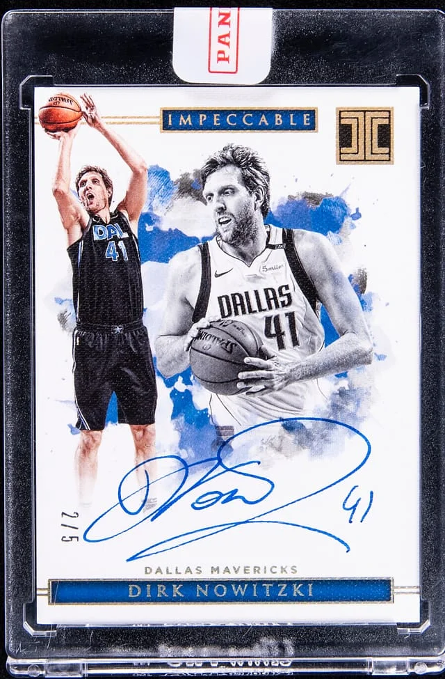 2018-19 Panini Impeccable Dirk Nowitzki #SH-DNK card image