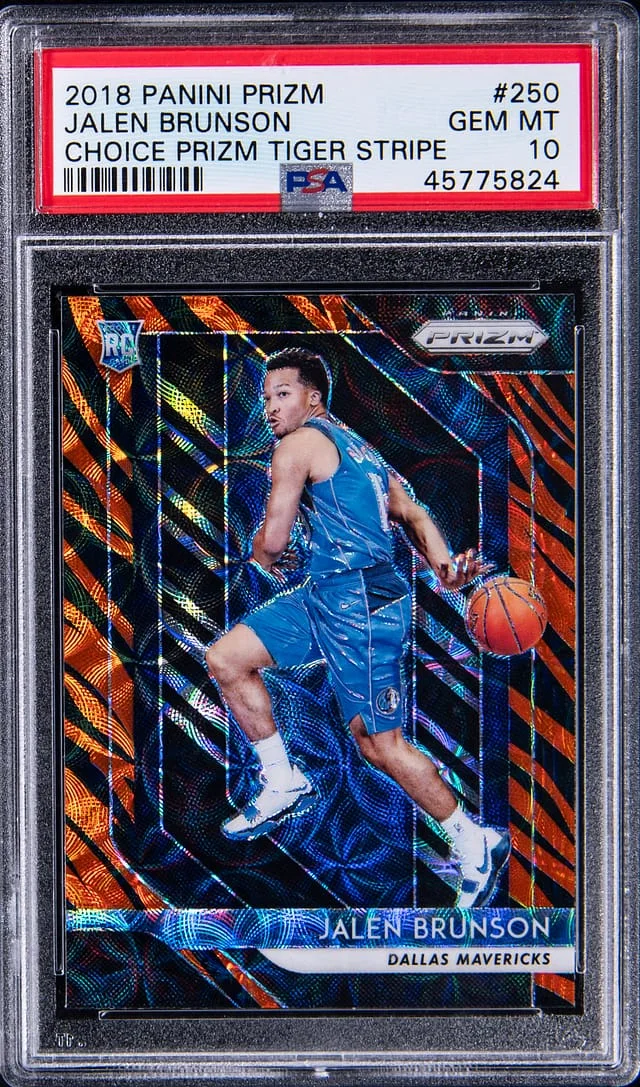 2018-19 Panini Jalen Brunson PrizmTiger Stripe Choice Prizm #250 card image