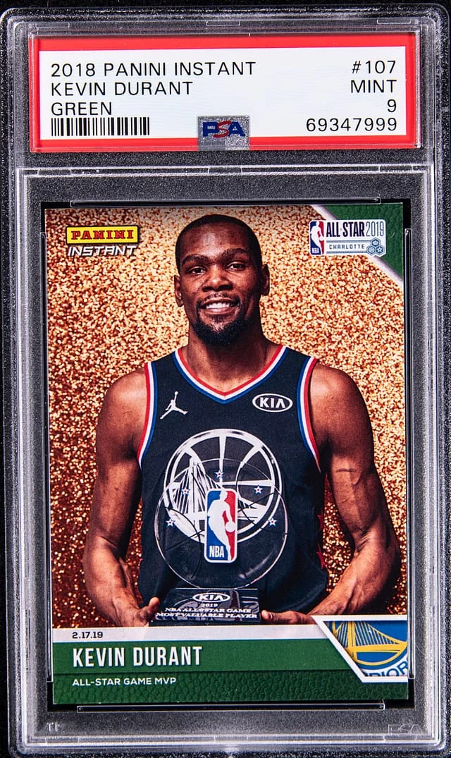 2018-19 Panini Kevin Durant Instant Green #107 card image