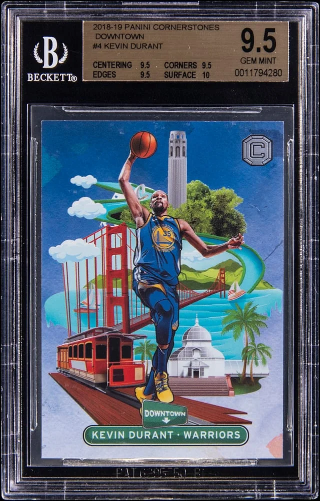 2018-19 Panini Kevin Durant Cornerstones Downtown #4 card image