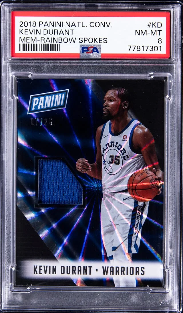 2018-19 Panini Kevin Durant National Convention Memorabilia-Rainbow Spokes #KD card image