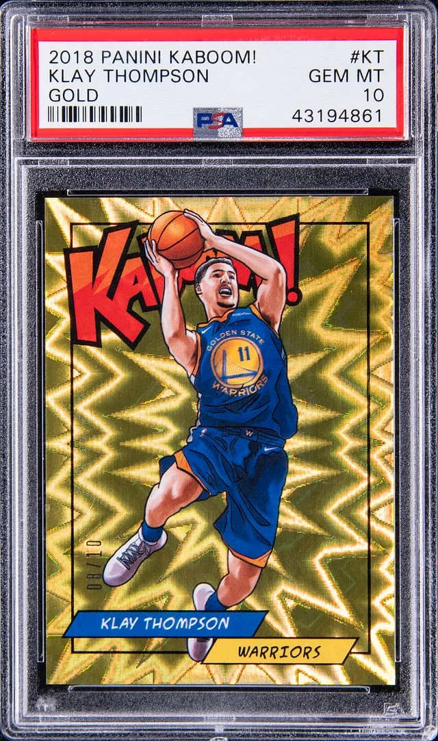 2018-19 Panini Klay Thompson Kaboom! Gold #K-KT card image
