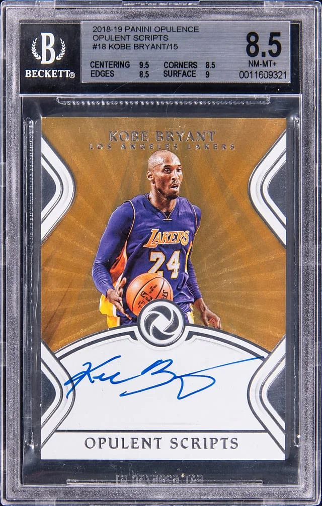 2018-19 Panini Kobe Bryant Opulence Scripts #18 card image