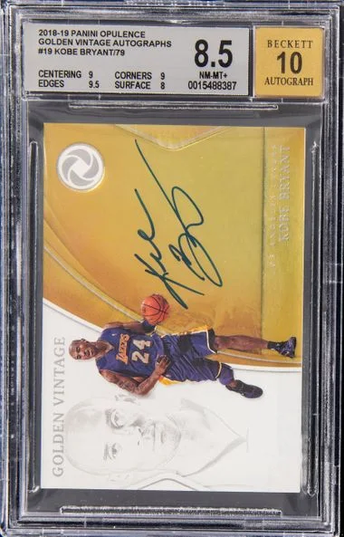 2018-19 Panini Kobe Bryant Opulence Golden Vintage Autographs #19 card image