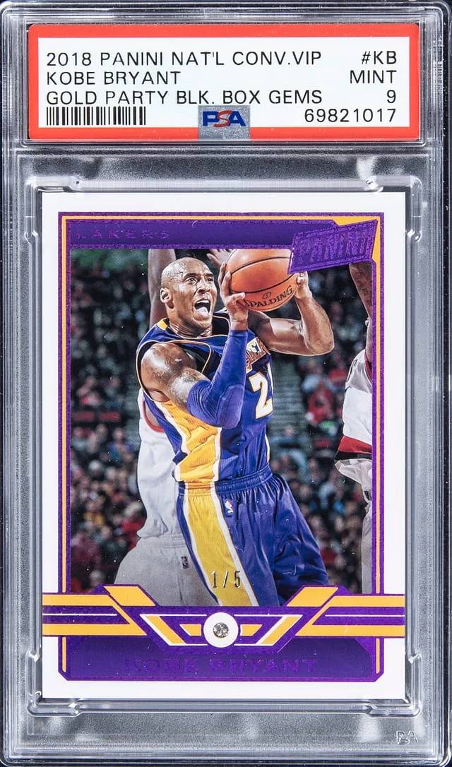 2018-19 Panini Kobe Bryant National Convention VIP Gold Party Black Box Gems #KB card image