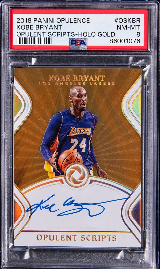 2018-19 Panini Kobe Bryant Opulence Opulent Scripts Holo Gold #OS-KBR card image