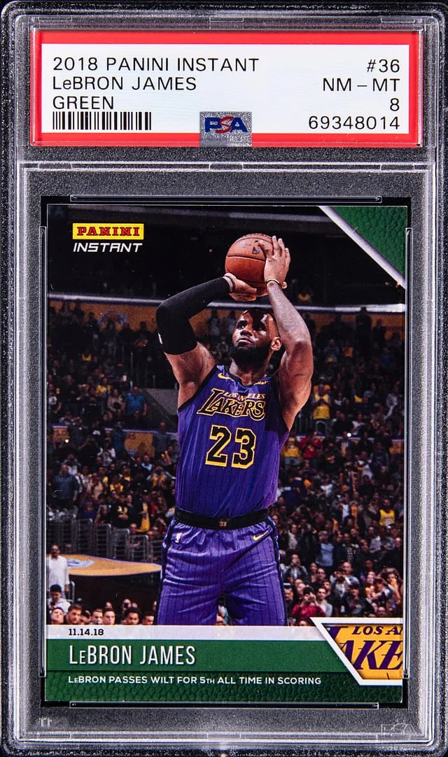 2018-19 Panini LeBron James Instant Green #36 card image