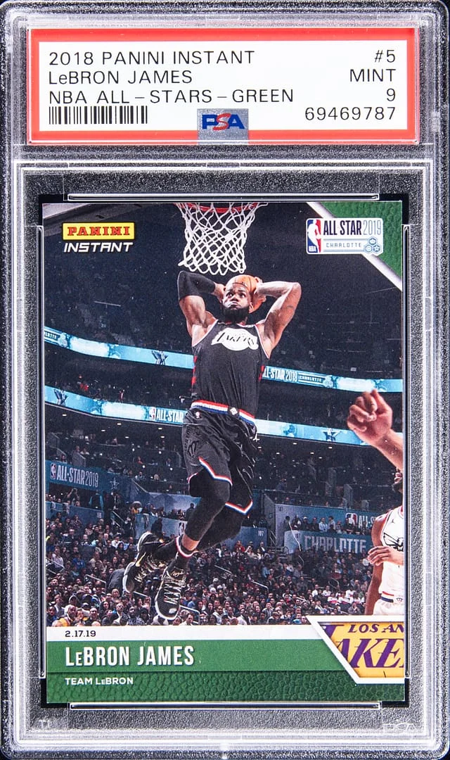 2018-19 Panini LeBron James Instant NBA All-Stars Green #5 card image