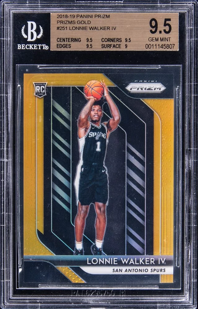2018-19 Panini Lonnie Walker IV Gold Prizm #251 card image