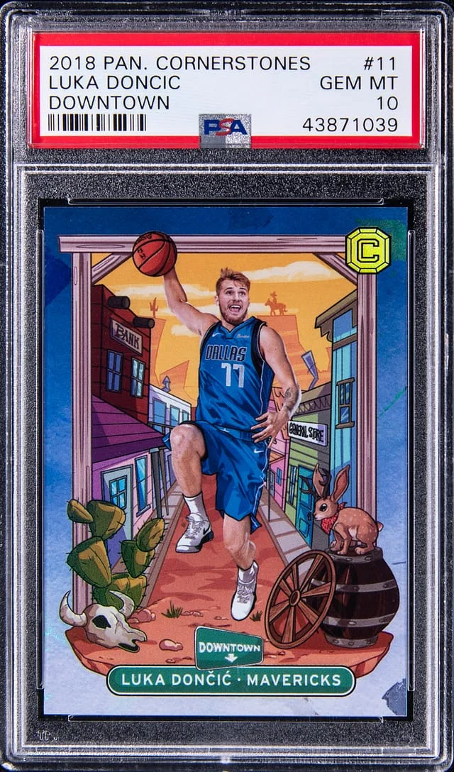 2018-19 Panini Luka Doncic Cornerstones Downtown #11 card image