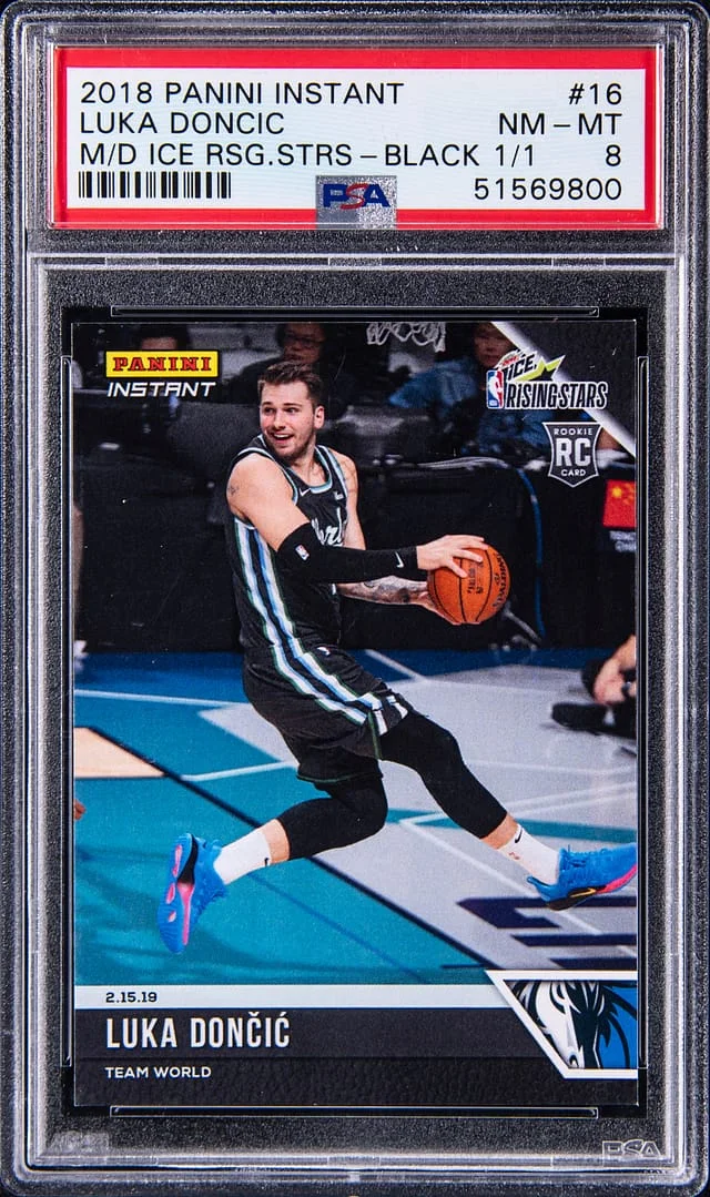 2018-19 Panini Luka Doncic Instant Mountain Dew Rising Stars Black #16 card image